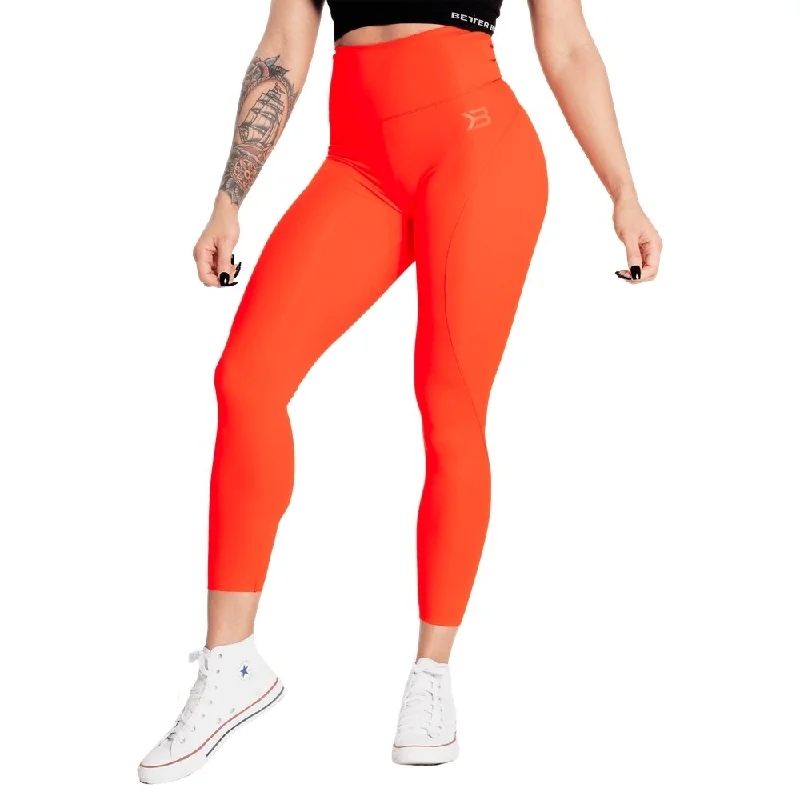 Better Bodies High Waist Leggings - Sunset Red Trendy Tie-Dye Leggings