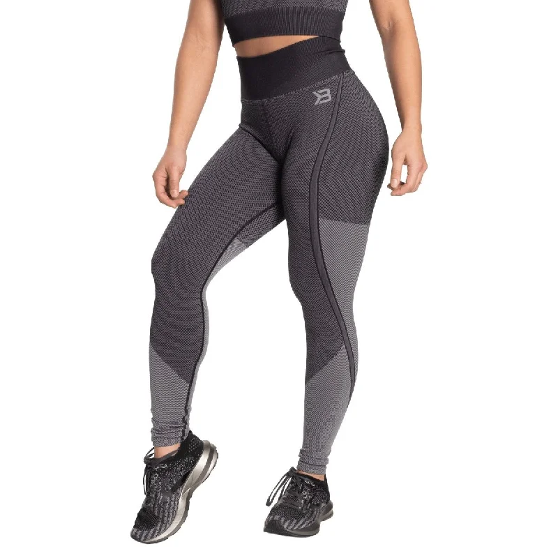 Better Bodies Roxy Seamless Leggings - Black/Grey Elegant Shiny Black Leggings