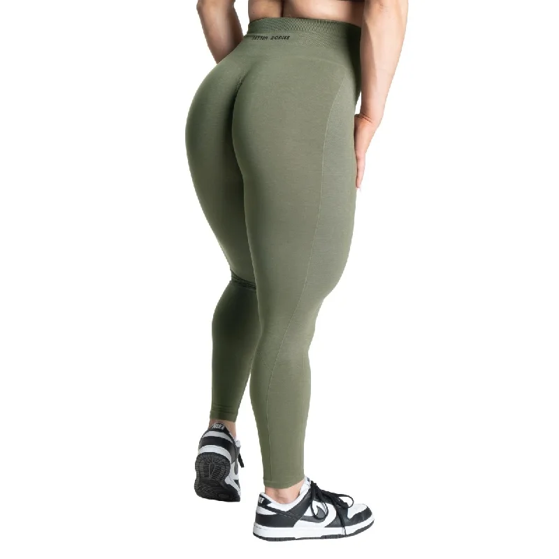 Better Bodies Seamless Scrunch Leggings - Washed Green Comfortable Slim Fit Leggings