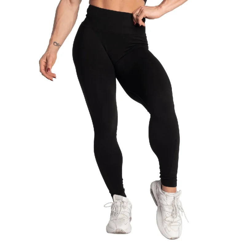 Better Bodies Strong Seamless Scrunch Leggings - Black Melange Comfortable Yoga Tights Leggings