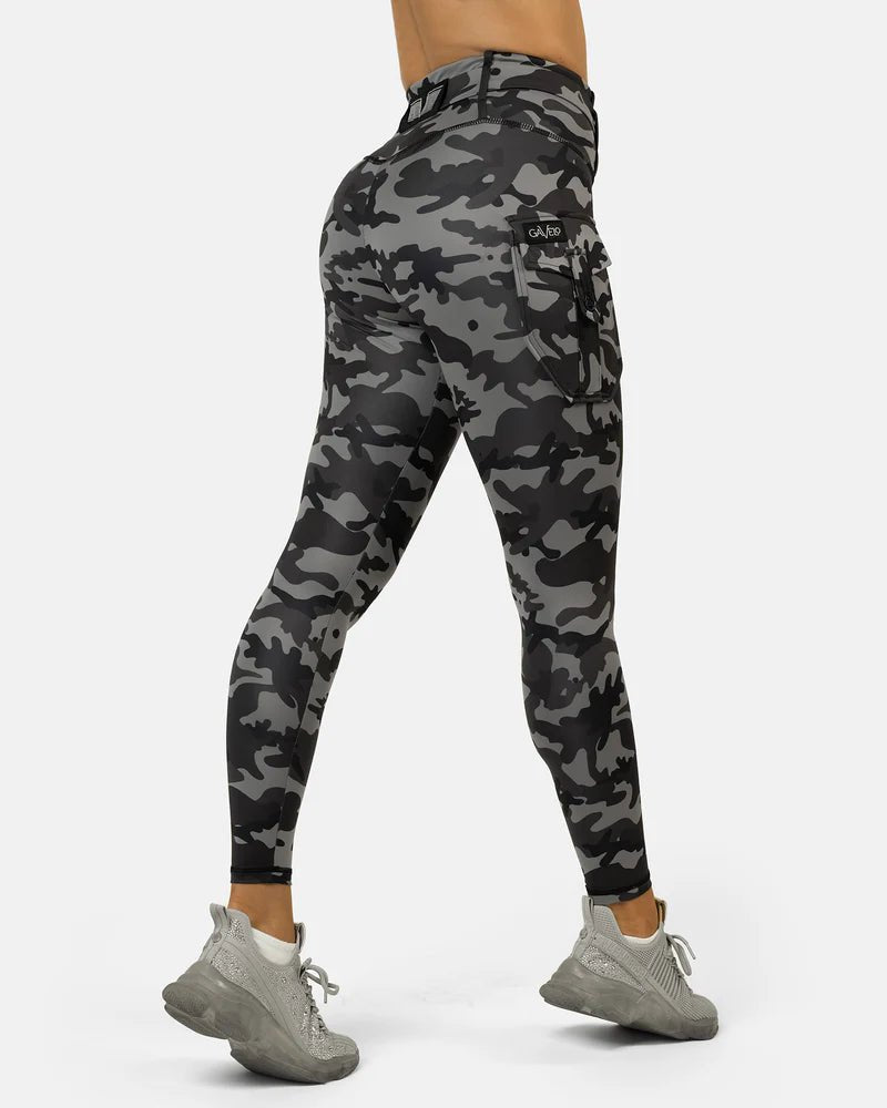 Gavelo Cargo Leggings - Camo Stealth Trendy Flared Leggings