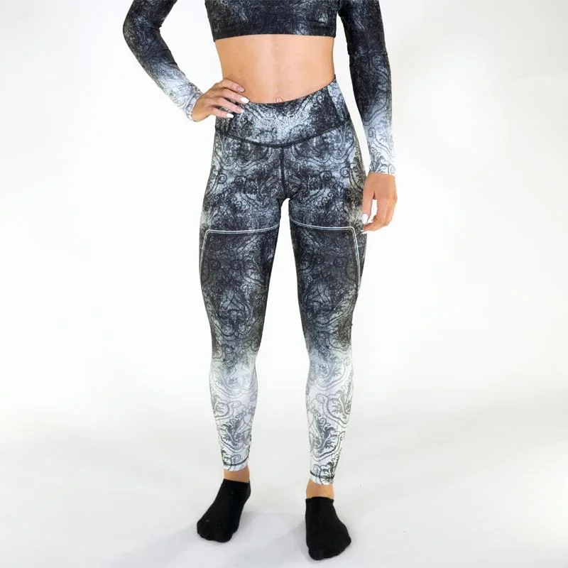 Gavelo Eclipse Black Leggings Stylish Colorful Activewear Leggings