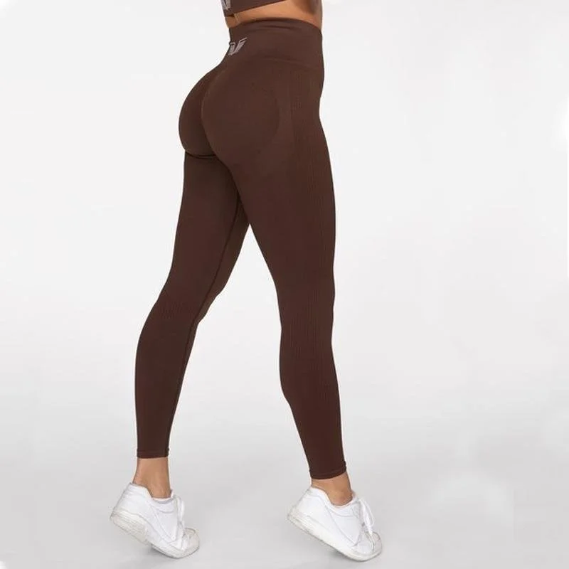 Gavelo Seamless Booster Leggings - Chicory Coffee Fashionable Plus-Size Activewear