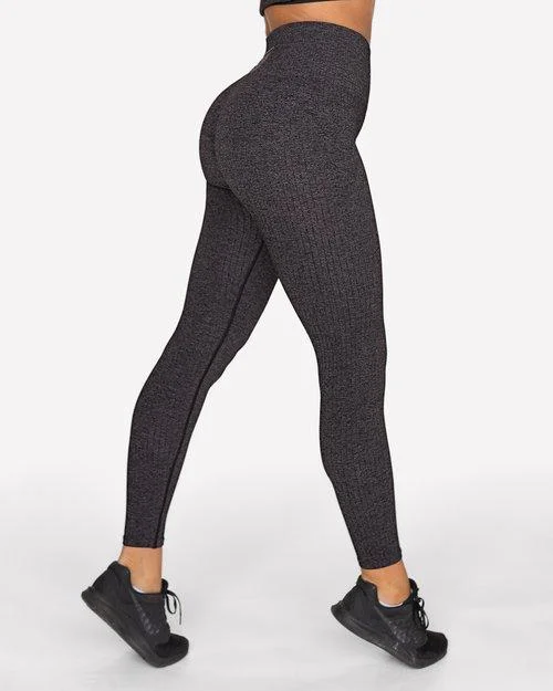 Gavelo Seamless Ribbed Leggings - Plum Comfortable Plus Size Leggings