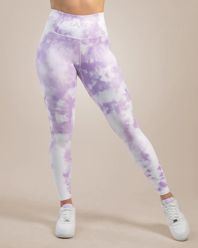 Gavelo Splash Purple Sparks Leggings Stylish Lightweight Leggings