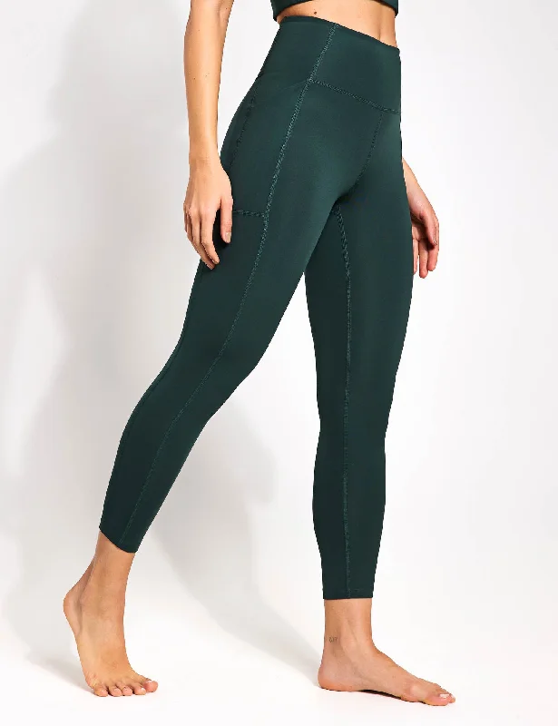 High Waisted 7/8 Pocket Legging - Moss Comfortable Leggings with Pockets