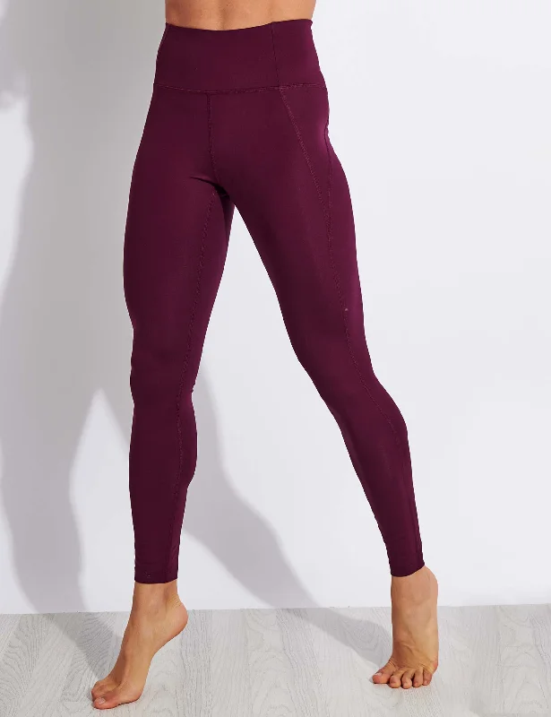 Compressive High Waisted Legging - Plum Stylish Ultra Stretch Leggings