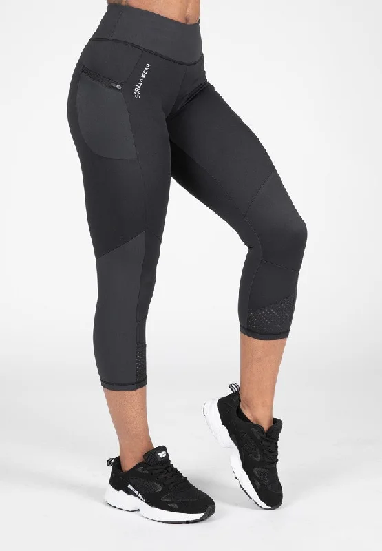 Gorilla Wear Monroe 7/8 Leggings - Black Comfortable Leggings with Pockets