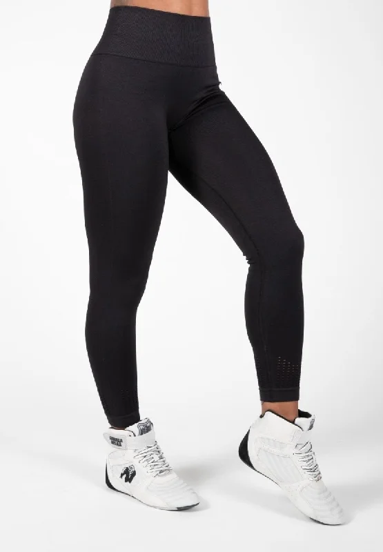 Gorilla Wear Neiro Seamless Leggings - Black Elegant Full-Body Leggings