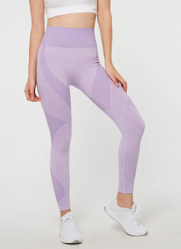 Jerf Bonita Seamless Leggings - Purple Comfortable Capri-Length Leggings