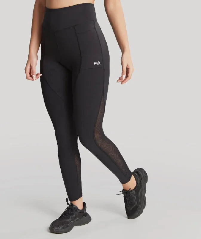 Panache Ultra Adapt Sports Legging - Black Trendy Faux Suede Leggings