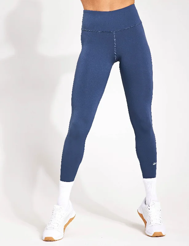 Active Collective Dreamblend 7/8 Leggings - East Coast Blue Elegant Satin Finish Leggings