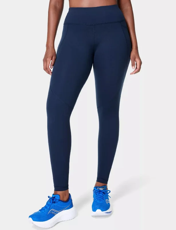 Power Gym Leggings - Navy Blue Comfortable Full-Body Compression Leggings