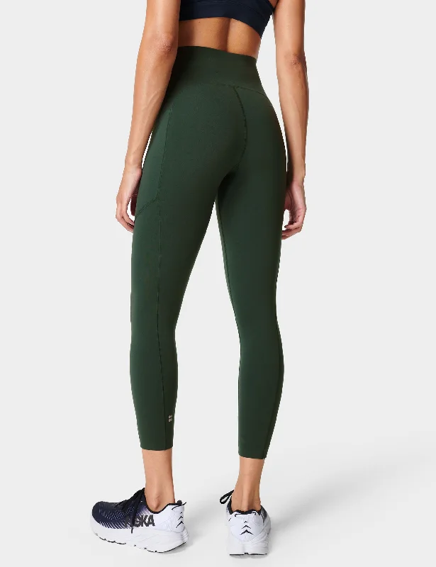 Power UltraSculpt High Waisted Gym 7/8 Leggings - Trek Green Comfortable Sports Performance Tights