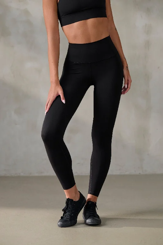 V_SCULPT 7/8 LEGGINGS - Black Fashionable Quick-Dry Yoga Pants