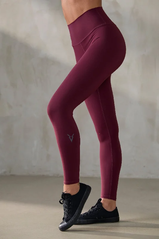 V_SCULPT LEGGINGS - Burgundy Fashionable Printed Leggings