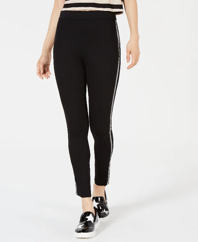 Almost Famous Juniors Shine Striped Leggings Elegant Velvet Leggings