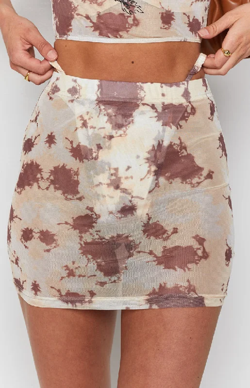 Chiba Mesh Skirt Tie Dye corduroy skirt durable