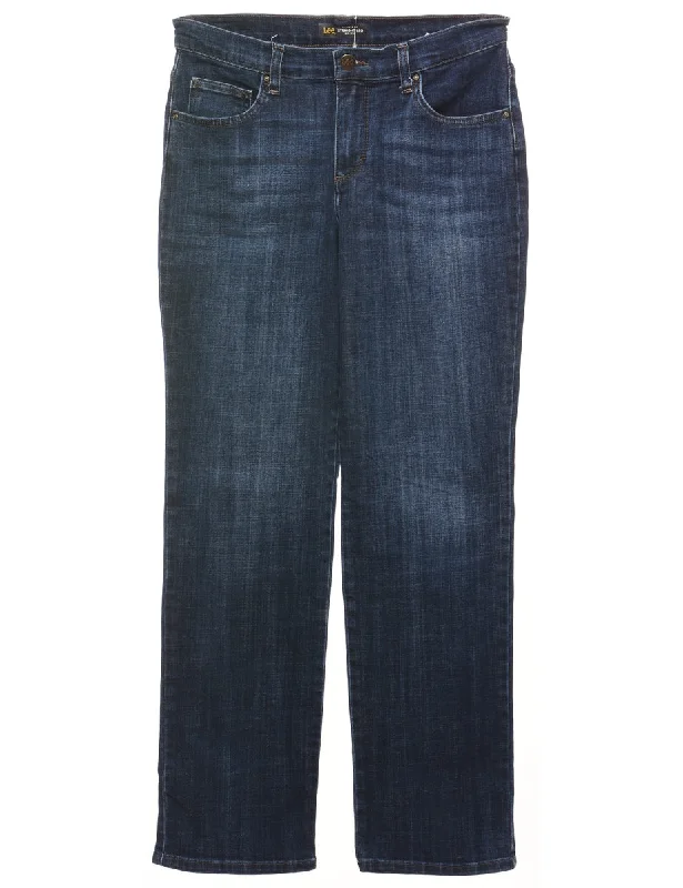 Dark Wash Lee Jeans - W30 L29 Stylish Tapered Fit Jeans