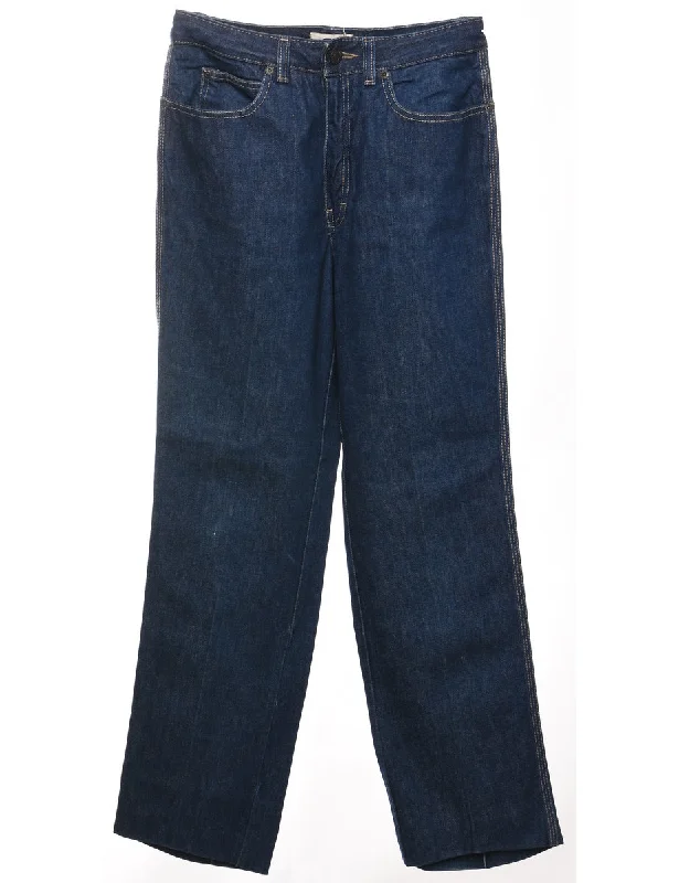 Dark Wash Straight-Fit Jeans - W27 L29 Stylish High-Waisted Denim