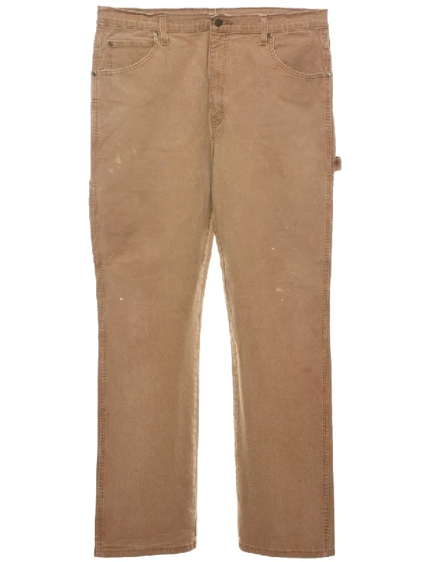 Dickies Light Brown Classic Workwear Jeans - W36 L34 Chic Vintage-Inspired Denim Jeans