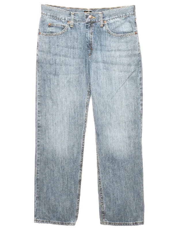 Faded Wash Lee Jeans - W34 L30 Casual High-Waisted Bootcut Jeans