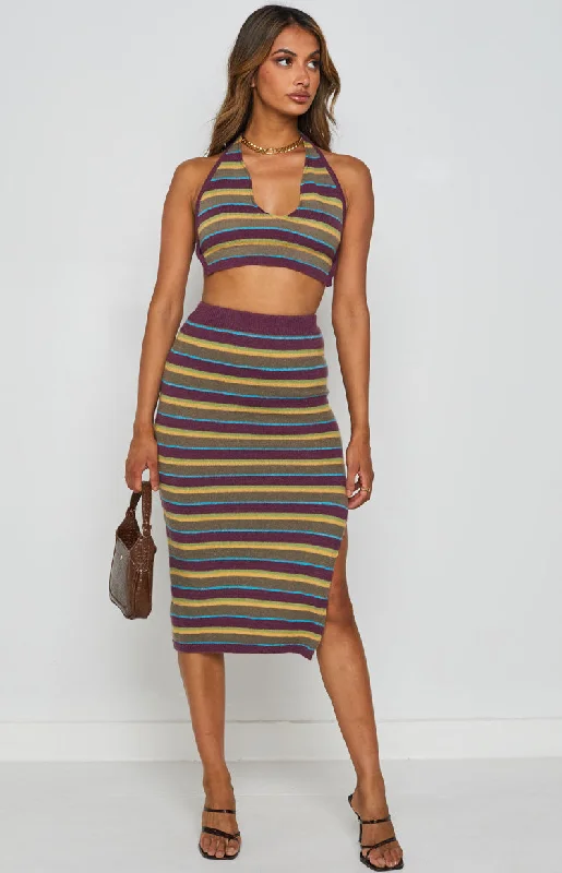 Fauna Knit Midi Skirt wool skirt breathable