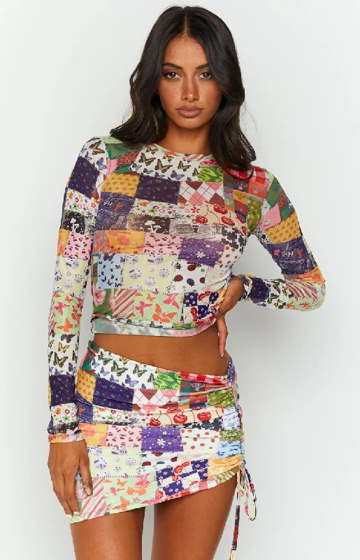 OMIGHTY OG Patchwork Mini Skirt vintage skirt charm