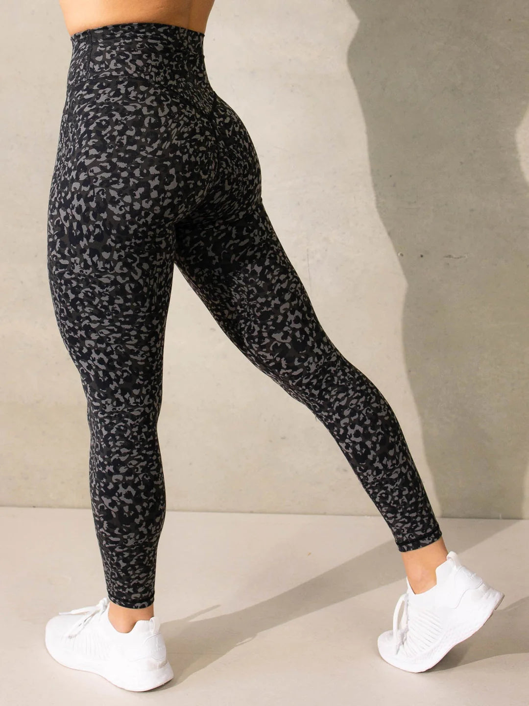 Ryderwear | Empower High Waisted Leggings - Black Leopard Comfortable Bootcut Workout Leggings Ryderwear | Empower High Waisted Leggings - Black Leopard Comfortable Bootcut Workout Leggings