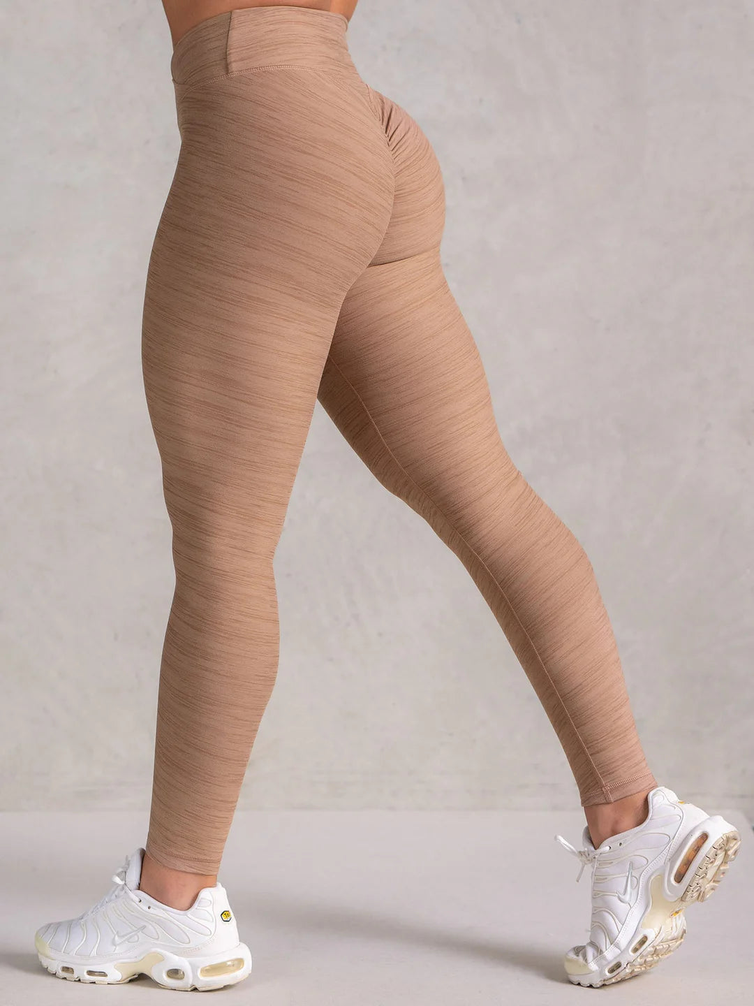 Ryderwear | Icon Cross Over Scrunch Leggings - Mocha Marl Trendy Colorblock Print Leggings Ryderwear | Icon Cross Over Scrunch Leggings - Mocha Marl Trendy Colorblock Print Leggings