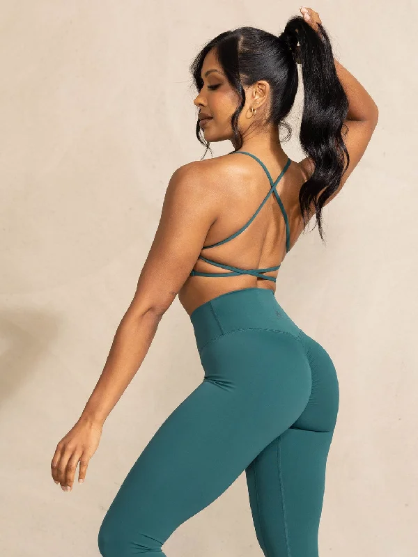 Ryderwer | NKD High Waisted Scrunch Leggings - Teal Stylish Patterned Active Leggings Ryderwer | NKD High Waisted Scrunch Leggings - Teal Stylish Patterned Active Leggings