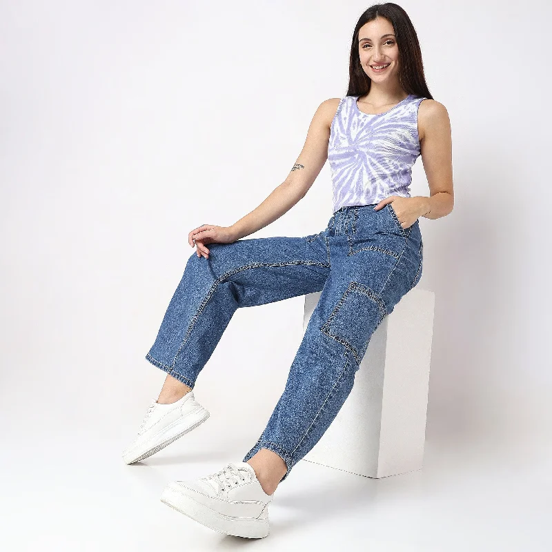 Straight Fit High Rise Jeans Trendy Classic Fit Jeans