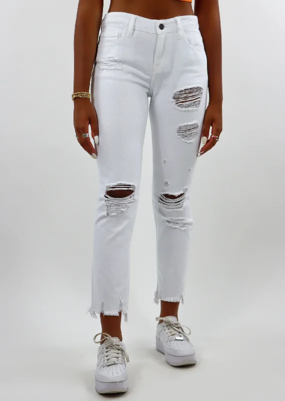 One Of Them Girls Jeans ★ White Fashionable Jeggings Style Jeans