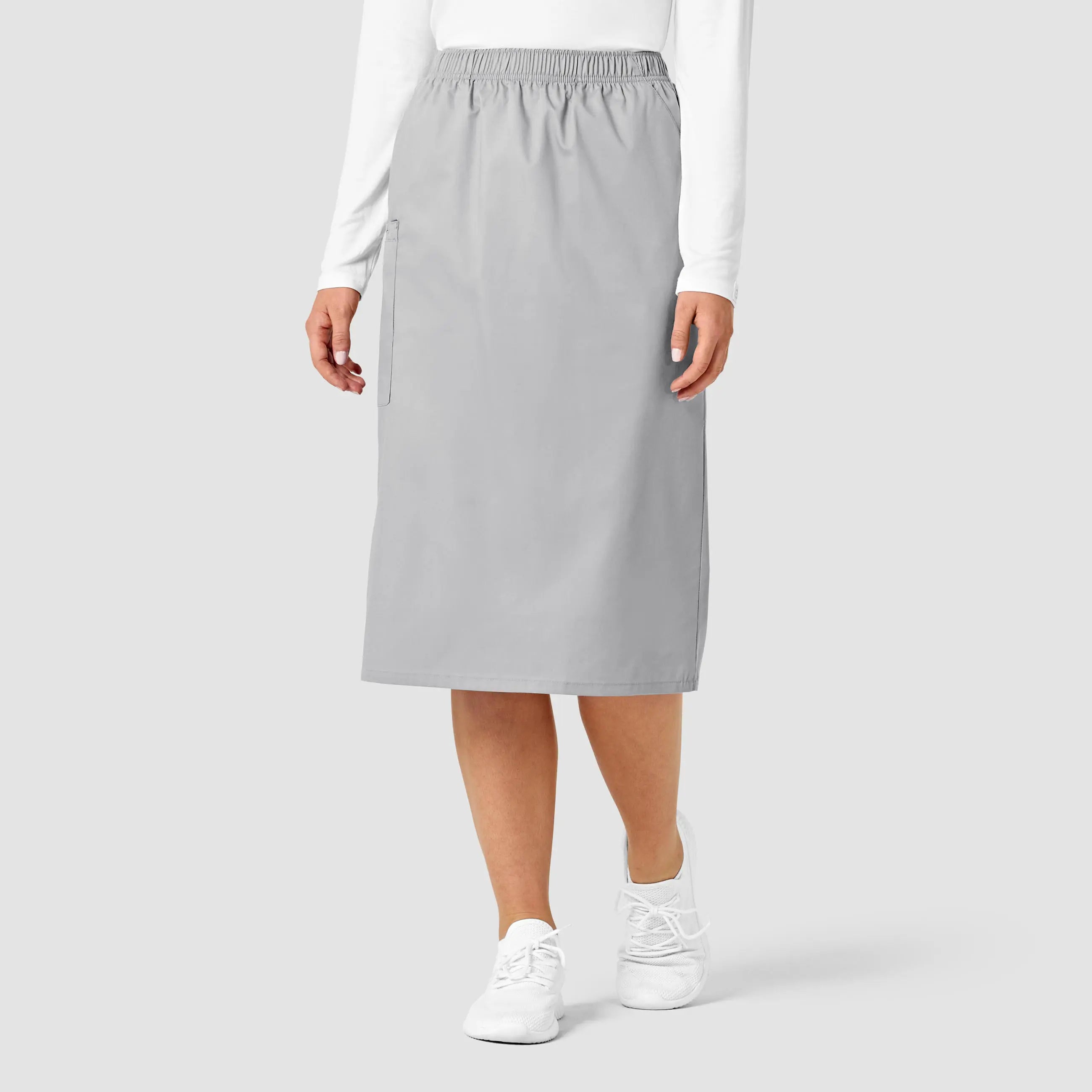 Wink Women's Pull On Cargo Skirt - Grey low waist skirt
