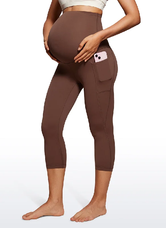 Butterluxe Maternity Leggings with Pockets 21"- Super High Waist Trendy Sporty Compression Leggings Butterluxe Maternity Leggings with Pockets 21"- Super High Waist Trendy Sporty Compression Leggings