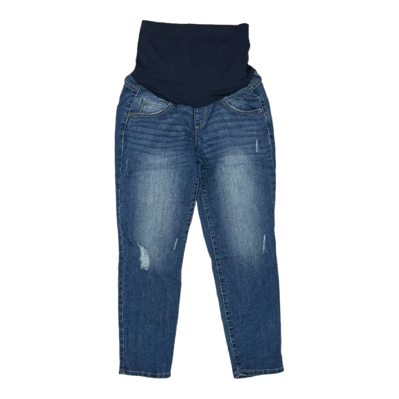 BLUE DENIM MAT JEANS by A GLOW Size:6 Chic Cropped Jeans