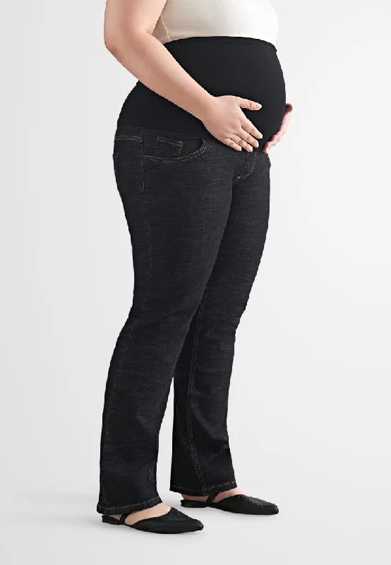 Mummy Maternity Ultra Stretch Straight Cut Jeans Chic Vintage-Inspired Denim Jeans