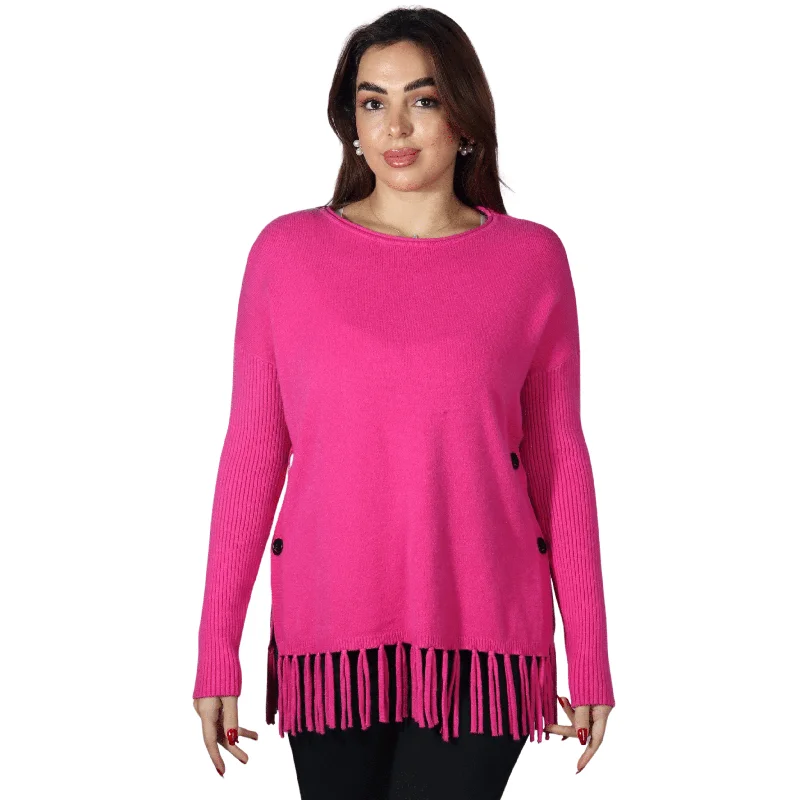 Fringe sweater Chenille Blend Fleece Blend Nylon Blend