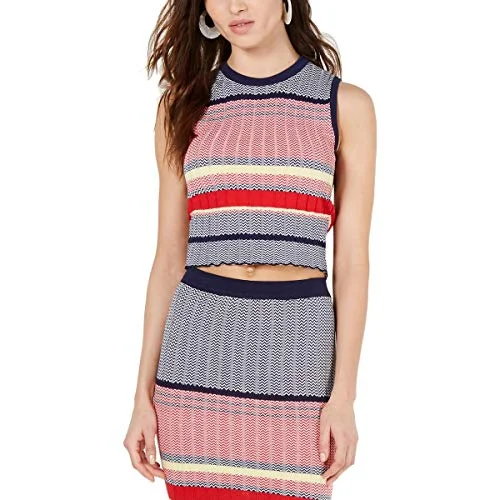 Kylie Sleeveless Cropped Sweater Tailored Straight A-Line