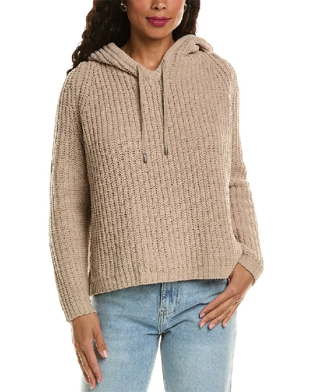 LaBiz Chenille Hoodie Sweater High Neck Crew Neck V-Neck