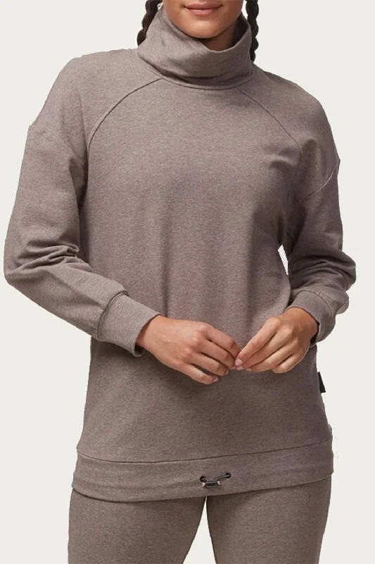 Morrison Sweater In Cinder Notch Collar Peter Pan Collar Cowl Neck