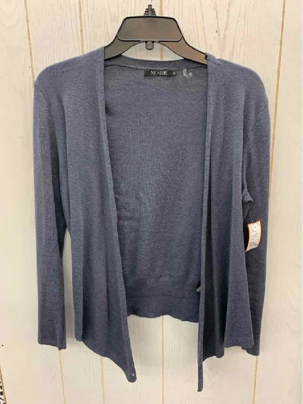 Nic & Zoe Blue Womens Size M Sweater Terry Blend Velvet Blend Canvas Blend