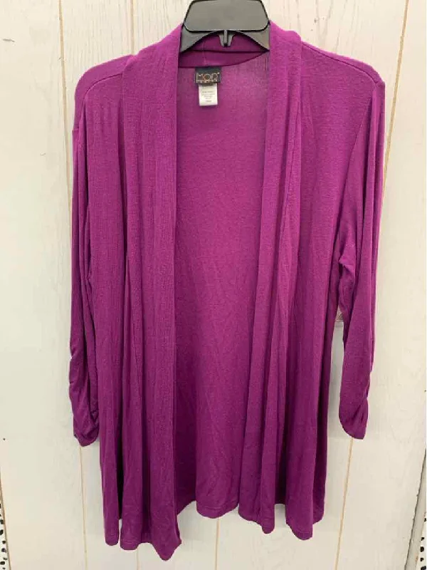 Purple Womens Size M Sweater Satin Blend Silk Blend Wool Blend