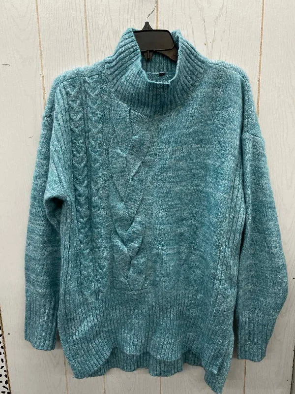 Teal Womens Size L Sweater Fitted Slim Tailored