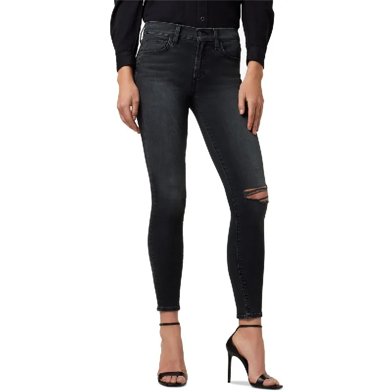 Joe's Womens The Icon Destroyed Mid Rise Skinny Jeans Stylish High-Waist Skinny Denim Joe's Womens The Icon Destroyed Mid Rise Skinny Jeans Stylish High-Waist Skinny Denim