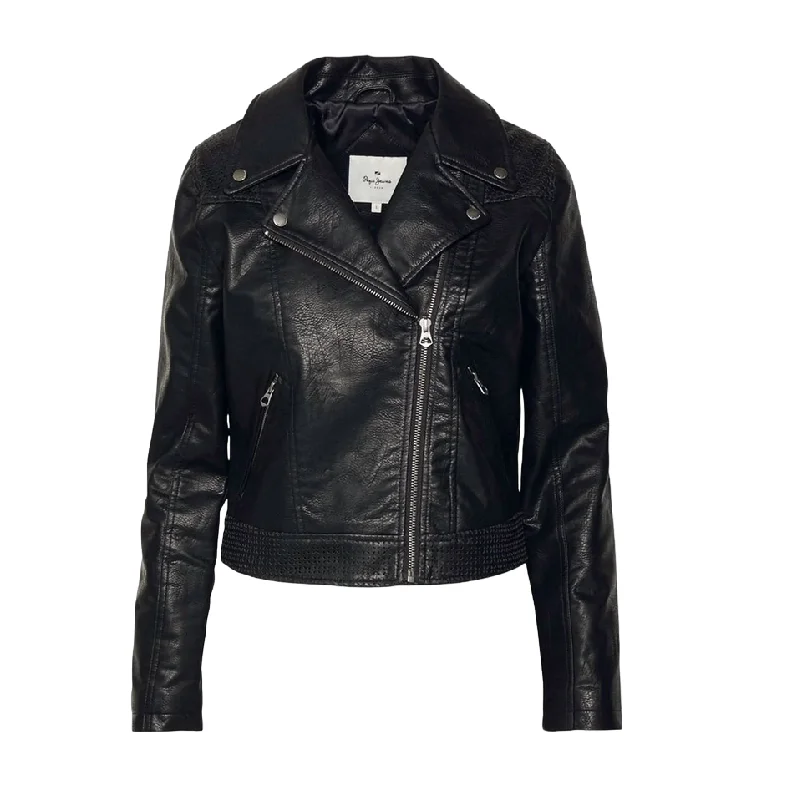 Pepe Jeans giubbotto chiodo in ecopelle Masie PL402232 nero Stylish Cargo Style Jeans Pepe Jeans giubbotto chiodo in ecopelle Masie PL402232 nero Stylish Cargo Style Jeans