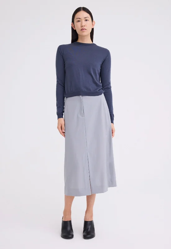 Apex Merino Wool Sweater - Sly Blue Transparent Opaque Sheer