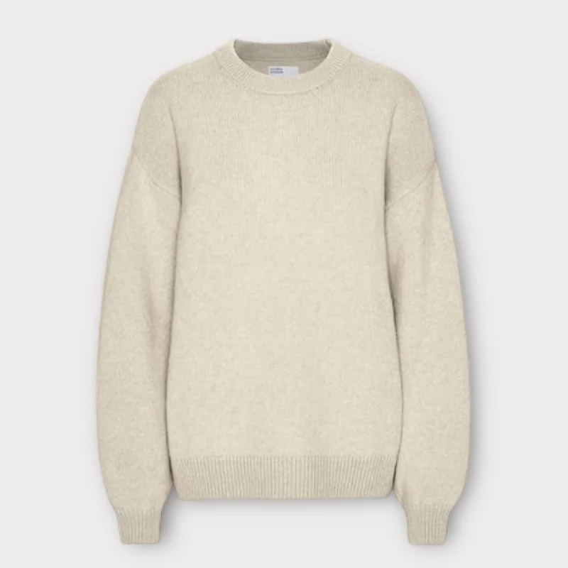 Colorful Standard Oversized Merino Wool Crew Sweater Ivory White Soft Cozy Warm