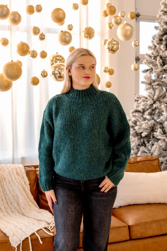 Wrenley High Neck Sweater | Dark Green Anti-Pilling Anti-Shrink Durable